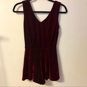 Design Lab Lord & Taylor Velvet Romper